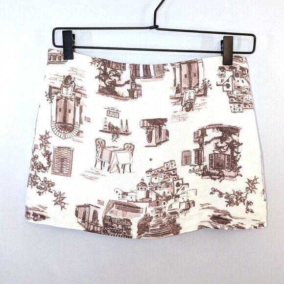 NWT Abercrombie & Fitch | "Scarlett" Linen Blend Mini Skort Mid Rise | Size XS - Picture 2 of 10